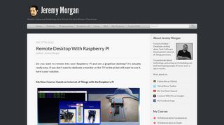 Remote Desktop with Raspberry Pi - Raspberry Pi Blog - Jeremy Morgan