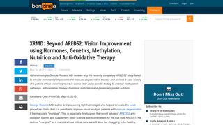 XRMD: Beyond AREDS2: Vision Improvement using Hormones ...