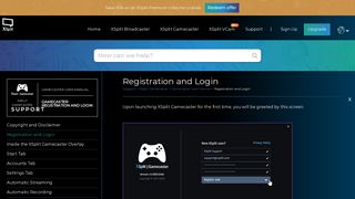 Gamecaster Registration and Login | XSplit Support