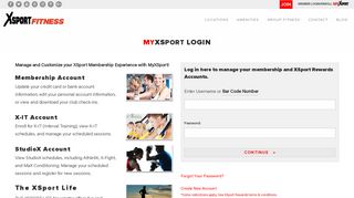 MyXSport Login - XSport Fitness