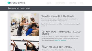 Become an Instructor - Xtend Barre | Xtend Barre