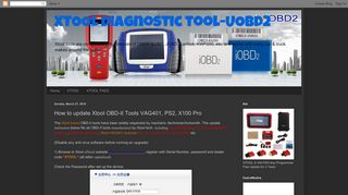 How to update Xtool OBD-II Tools VAG401, PS2, X100 Pro-UOBD2.NET