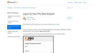 Log In to Your Pro Xtra Account – HammerZen
