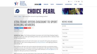 BOWL.com | Xtra Frame offers discount to Sport Bowling members