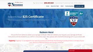 Redeem Your Savings Certificate - Xtraman Fundraising Cards