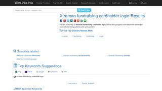 Xtraman fundraising cardholder login Results For Websites Listing