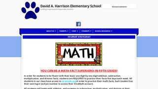 XtraMath Information - David A. Harrison Elementary School