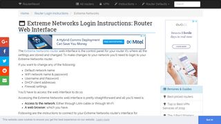 Extreme Networks Login: How to Access the Router Settings ...