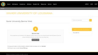 Xavier University Banner Web