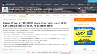 Xavier University - [XUB], Bhubaneswar - Admissions 2019-2020