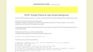 XFCE: Change Preboot & Login Screen Background | KnowPapa