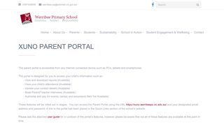 Xuno Parent Portal - Werribee Primary School