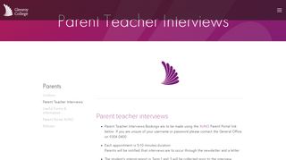 Parent Teacher Interviews — Glenroy College