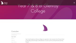 Year 7 & 8 — Glenroy College