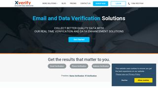 Email Validation and Real Time Data Verification Solutions - Xverify
