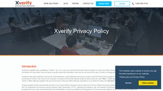 Xverify:: Privacy Policy