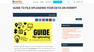 File uploading your data on XVerify for bulk data verification