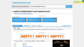 xtremewrestlingtorrents.net at WI. XWT :: Login - Website Informer