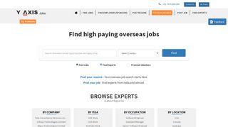 Y-Axis Jobs International Jobs Search Portal: Abroad Jobs for Indians ...