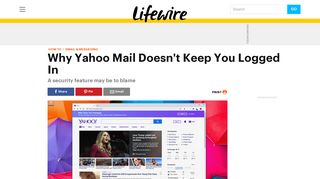 Why You Have to Log In to Yahoo Mail Every Time - Lifewire