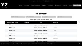Schedule | All Studios — Y7 STUDIO