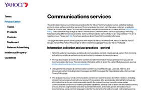 Communications services | Oath Policies