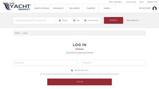 Log In | TheYachtMarket