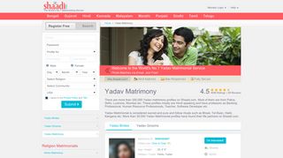 Yadav Matrimonials - No 1 Site for Yadav Matrimony Matrimonials ...