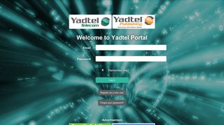 Yadtel Portal: Log in