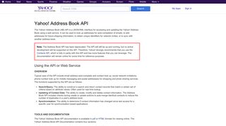 Yahoo! Address Book API - YDN
