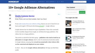 10+ Google AdSense Alternatives - Hongkiat