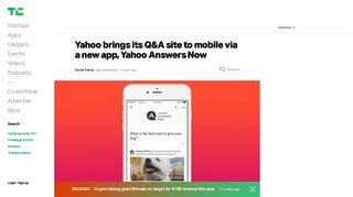 Yahoo brings its Q&A site to mobile via a new app, Yahoo Answers ...