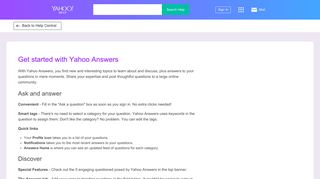 Get started with Yahoo Answers | Yahoo Help - SLN15583