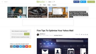 Five Tips To Optimise Your Yahoo Mail | Lifehacker Australia