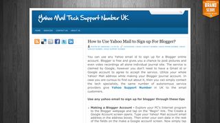 How to Use Yahoo Mail to Sign up For Blogger? ~ Yahoo Mail Tech ...