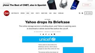 Yahoo drops its Briefcase - CNET
