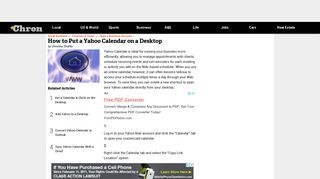 How to Put a Yahoo Calendar on a Desktop | Chron.com