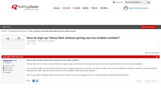 How to sign up Yahoo Mail without giving out my mobile number ...