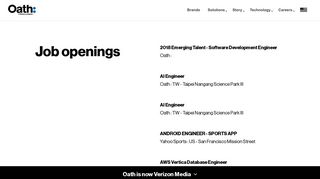 All current job openings - Oath