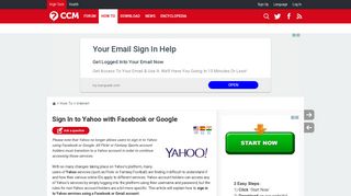 Sign In to Yahoo with Facebook or Google - Ccm.net