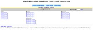 Cribbage - Yahoo! Free Online Games Back Doors -- from Shove-it.com