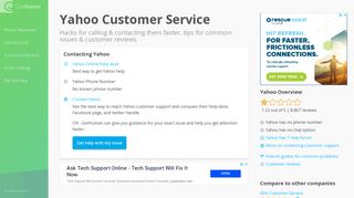 Yahoo customer service - GetHuman