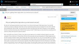 Why am I getting Yahoo login when my e-mail accoun... - AT&T ...