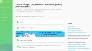 Yahoo: I forgot my password and I changed my phone number. | How ...
