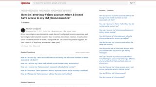 How to reset my Yahoo account when I do not have access to my old ...