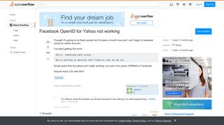 Facebook OpenID for Yahoo not working - Stack Overflow