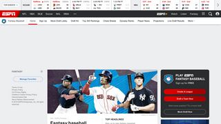 Fantasy Baseball - Leagues, Rankings, News, Picks & More - ESPN