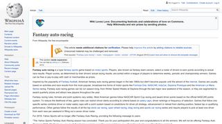 Fantasy auto racing - Wikipedia