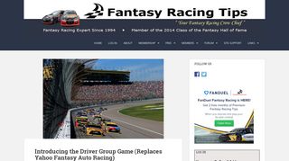 Introducing the Driver Group Game (Replaces Yahoo Fantasy Auto ...