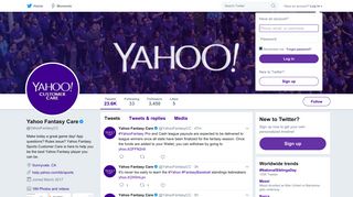 Yahoo Fantasy Care (@YahooFantasyCC) | Twitter